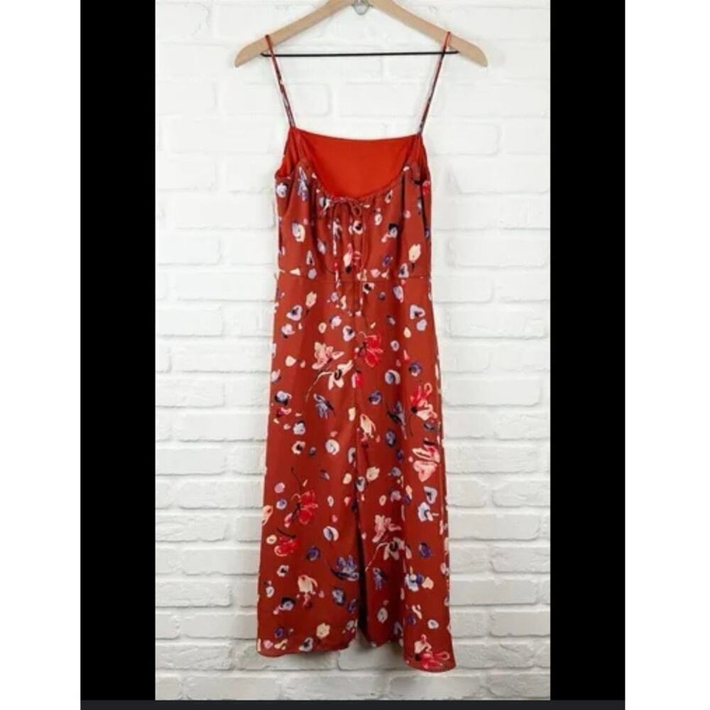 Hutch Declan Brown/Red Floral Midi Dress Size 4